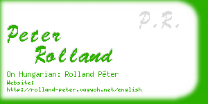 peter rolland business card